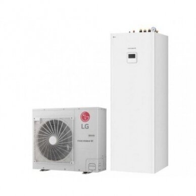 LG Therma V Split tipo, vienfazis šilumos siurblys su integruotu boileriu nuo 5,5 kW iki 9,0 kW