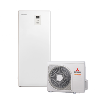 Mitsubishi Heavy Industries šilumos siurblys oras-vanduo su integruotu boileriu nuo 7,4 kW iki 10,0 kW